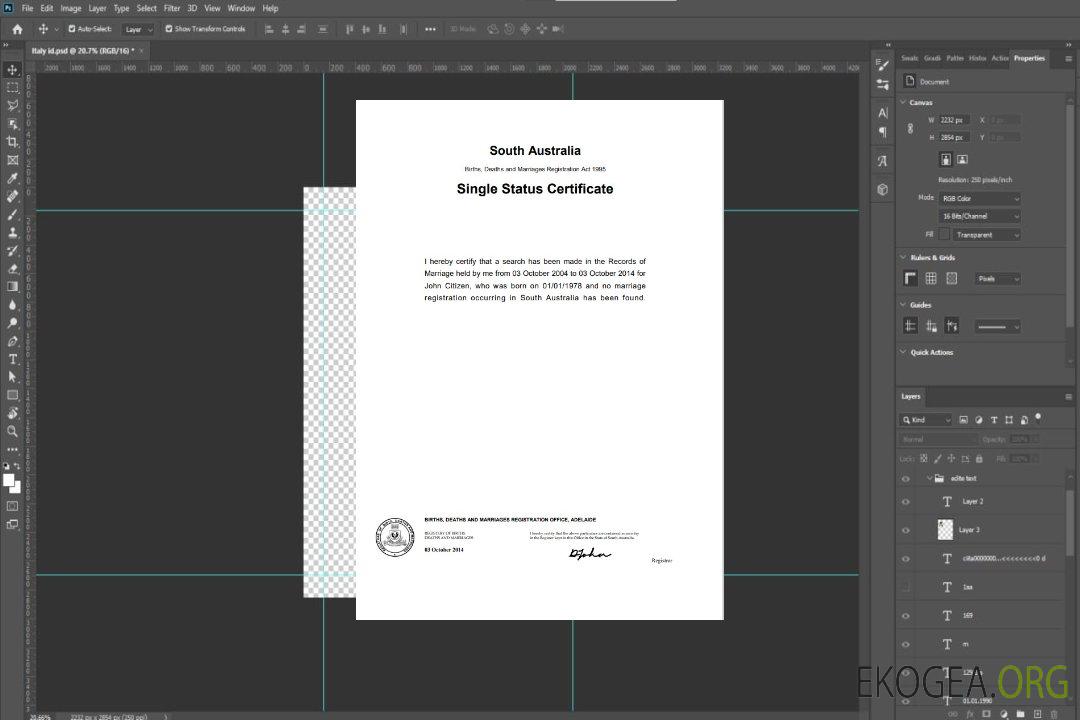 Modèle de certificat de divorce Australie-Australie-Méridionale dans Word template